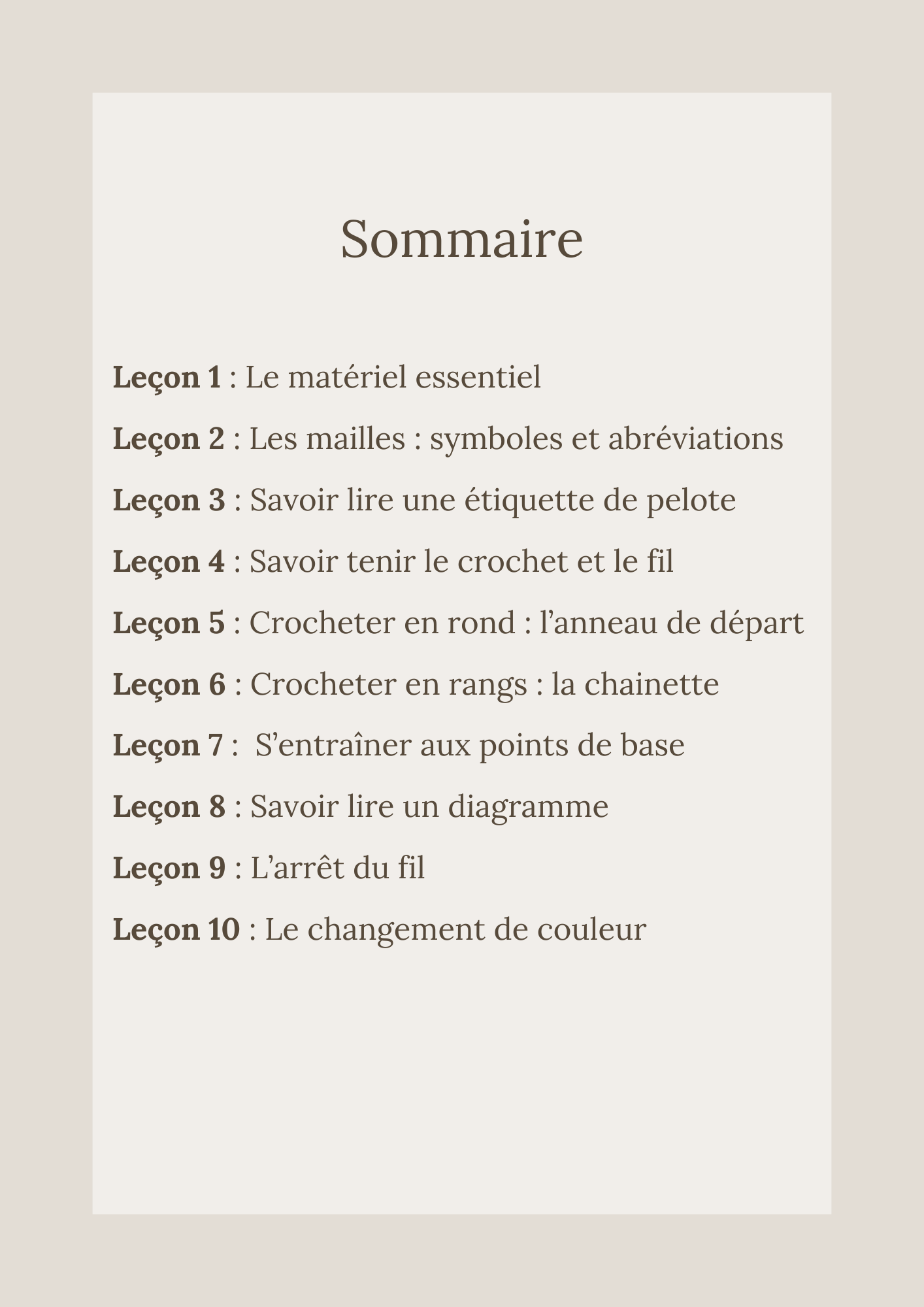 Ebook débutant 10 jours pour apprendre les bases du crochet