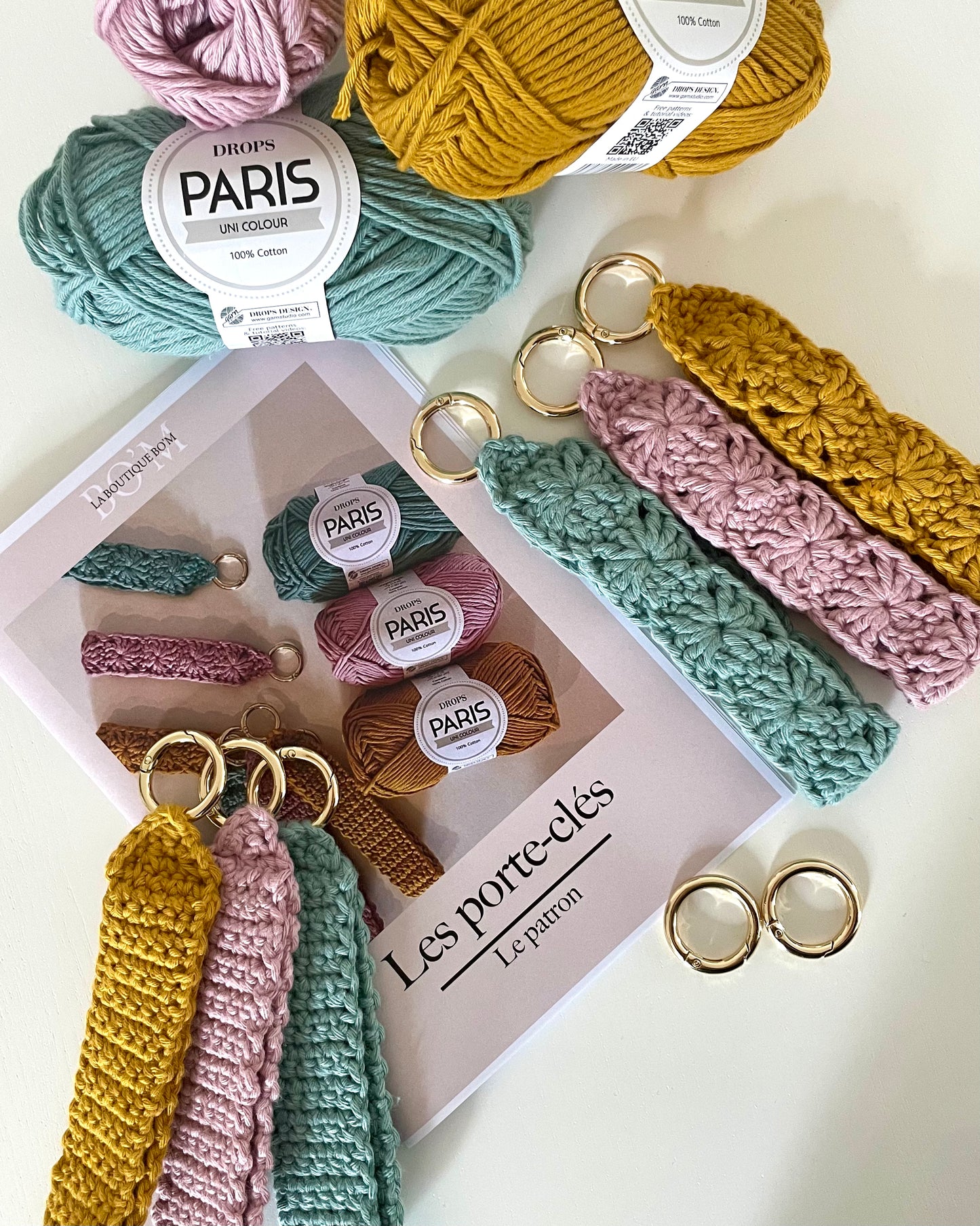 Kit DIY porte-clés en crochet