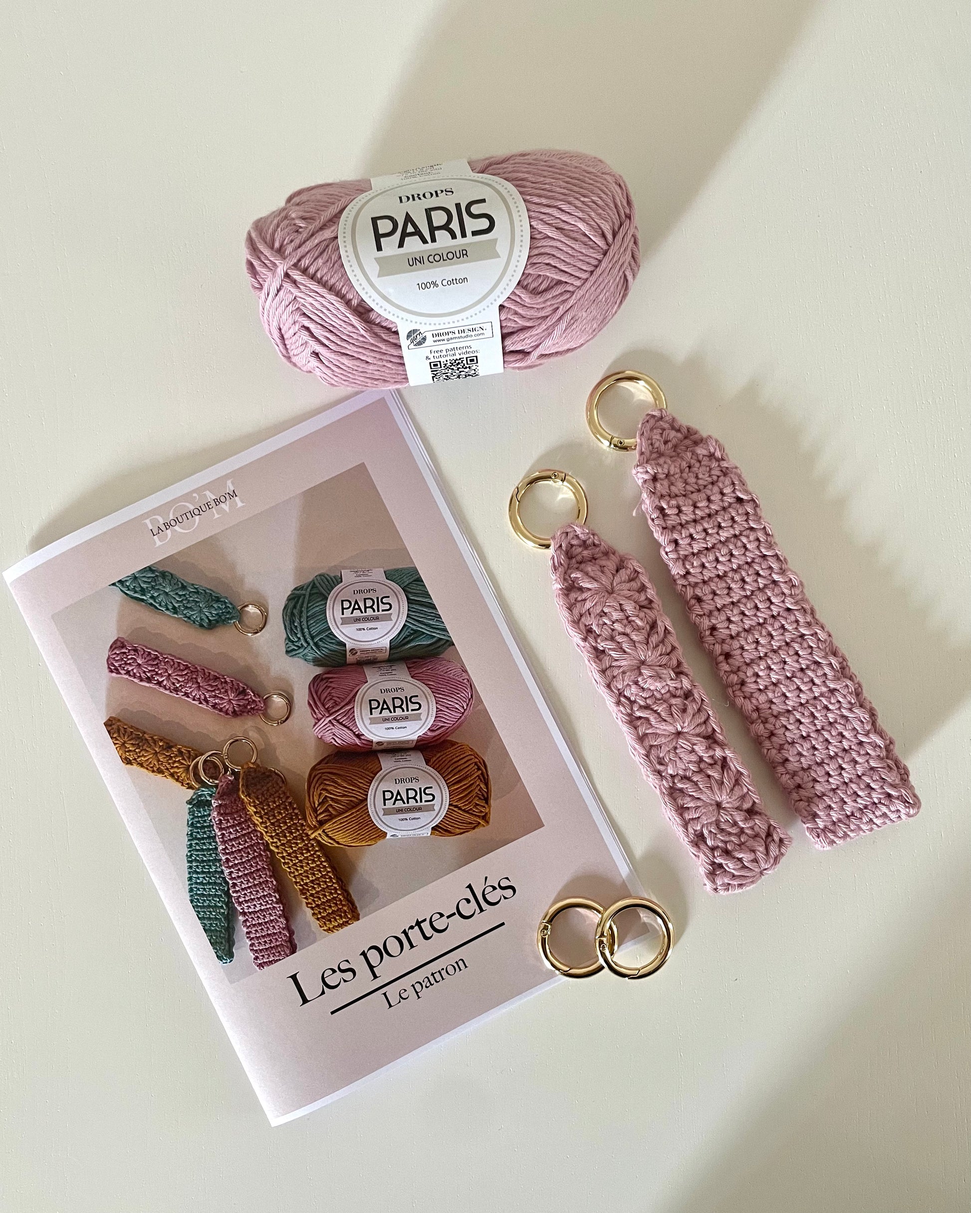 Kit DIY porte-clés en crochet